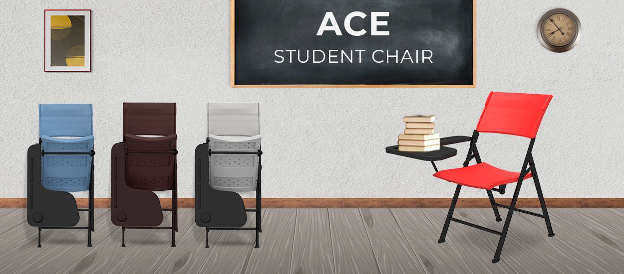 ACE - Folding Chair With Writing Pad | 2 banner