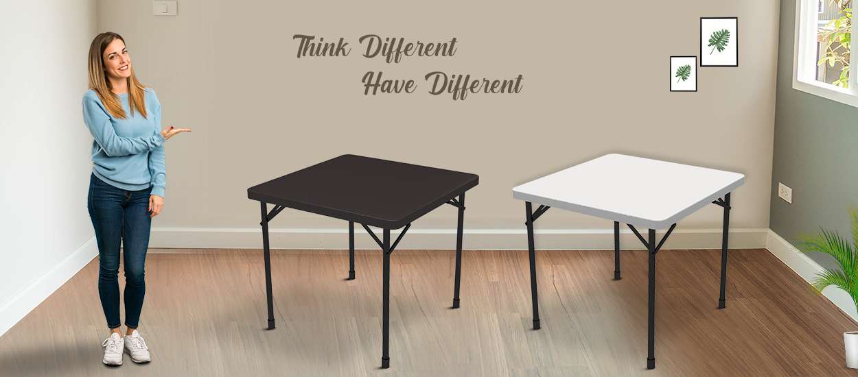 OPAL - Square 34 Inch Folding Table | opal web banner