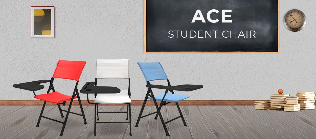 ACE - Folding Chair With Writing Pad | un wonder
